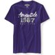 thumbnail image 1 of Aeropostale Mens Destroyed Est. Camiseta gráfica 1987, morada, grande Aeropostale Camiseta gráfica, 1 of 1