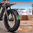 thumbnail image 6 of HeloKeep 20"x4" Fat Tire Electric Mountain Bike for Adults, 750W Motor, 48V 17.5Ah Battery, UL2849, 6 of 8