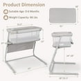 thumbnail image 4 of INFANS Baby Bedside Bassinet, Over-Bed Baby Bassinet with Adjustable Height, Safe Close Sleeping, Storage, Lowering Wall for Easy Access, Newborn Girls Boys Aged 6-18 Months, 4 of 8