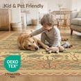 thumbnail image 4 of ODIKA Fish Terracotta Fishing Teal Motif Interlocking Bathroom Doormat Foldable Easy Care for Master Suite, California King, Under Bed, 4 of 7