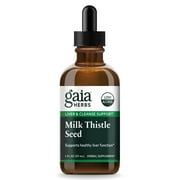 Gaia Herbs Milk Thistle Seed - Liver & Cleanse Support that Helps Maintain Healthy Liver Function* - Made with Organic Milk Thistle Seed Extract - 2 Fl Oz (Up to 20-Day Supply)