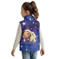 thumbnail image 2 of Garronmavis Space Capybara Kids Vest 4T Wind Proof Winter Lightweight Sleeveless Fleece Jacket with Pocket Comfortable Boys Zippered Vests Versatile Fall Outfits Fashion Clothing, 2 of 7