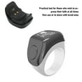 thumbnail image 3 of Smart Rings Counter, Electronic Finger Counter, Prayer Reminder Counter, Digital Tasbeeh Tasbih with Vibration Reminder, 0.42in Screen, Touch Control, for Muslim, 3 of 7