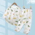 thumbnail image 2 of WRKEKC Summer Outfits for Girls Long Sleeve Round Neck Print Top and Pants Loungewear Set Comfortable for 18 Months-12 Years, 2 of 4