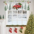 thumbnail image 4 of Winter Christmas Valances for Windows, 42 x 18in, Truck Snowflake Christmas Trees Cardinal Rod Pocket Kitchen Valance Curtain Light Filtering Window Treatments for Living Room Bedroom, 1 Panel, 4 of 7