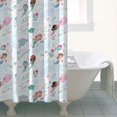 thumbnail image 4 of Mermaid Princess Sea Pattern Shower Curtain 36"x72" ,Bathroom Decorative Shower Curtains Set with 12 Hooks,Modern Waterproof Washable Shower Curtain, 4 of 6