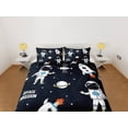 thumbnail image 2 of Misión espacial astronauta juego de funda nórdica para niños, galaxy bedding set full,, 2 of 4