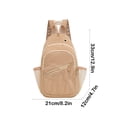 thumbnail image 3 of Fiudx Mochila Bandolera, Correa de Hombro Ajustable, Gran Capacidad, Múltiples Bolsillos, Práctica Bolsa de Viaje, Cartera para Teléfono, Ideal para Festivales Deportivos, Entrenamiento Al Aire Libre, 3 of 6