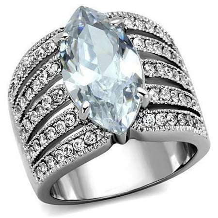 Silver Womens Ring Anillo Para Mujer 316L Stainless Steel Ring Havana