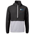 thumbnail image 2 of Men's Cutter & Buck  Black Big Ten Gear Charter Eco Recycled Anorak Half-Zip Jacket, 2 of 3