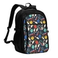 thumbnail image 1 of Fotbe Bowling Ball Mochila con Estampado y Puerto USB para Hombre y Mujer, Mochila Antirrobo, Mochila de Viaje, Mochila Escolar, Mochila Universitaria, 1 of 7
