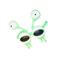 thumbnail image 2 of Sonducket Accesorios para fotos, gafas de sol de ojos grandes, protector solar de plástico, gafas de cumpleaños de moda, gafas portátiles Lentes Verde, 2 of 6