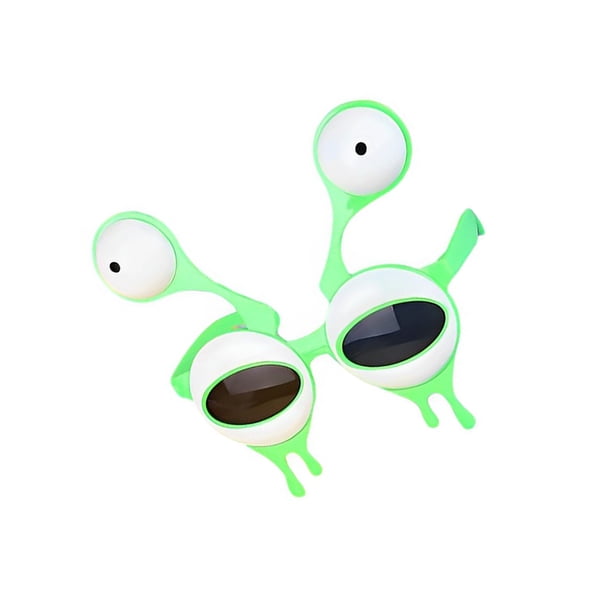 Sonducket Accesorios para fotos, gafas de sol de ojos grandes, protector solar de plástico, gafas de cumpleaños de moda, gafas portátiles Lentes Verde