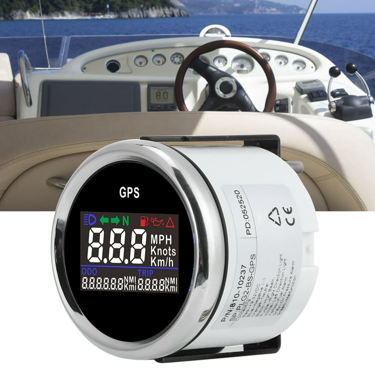 Compteur de vitesse 52mm 2in GPS pour bateau à moto 12V 24V