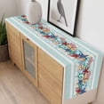 thumbnail image 4 of Teal Green Starfish Table Runner - 36 Inch Long, Kitchen Dining Table Runner Dresser Scarves, Summer Coral Beach Conch Coastal Farmhouse Decor for Coffee Tables Wedding Party Banquet, 4 of 8