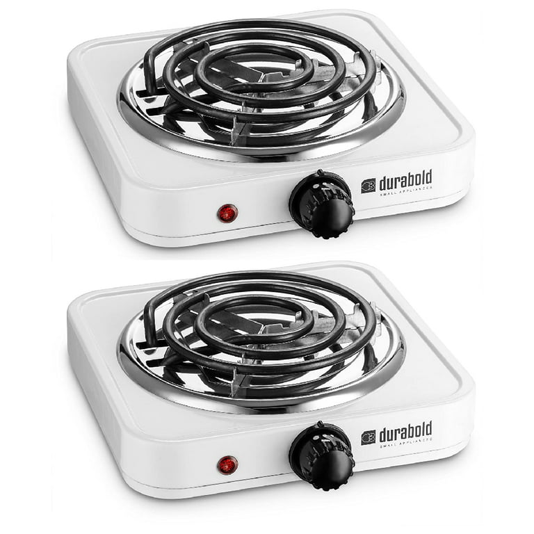Durabold Double Electric Burner Stainless Steel Hot Plate 1000W / 700W New  White