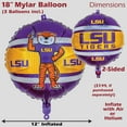 thumbnail image 4 of LSU Party Balloons (3 Pcs.)! 3 (18”) Round, Foil Balloons featuring Mike the Tiger In LSU Purple and Gold. Great for football tailgates, Birthdays & all LSU Fan Parties. by Havercamp, 4 of 5
