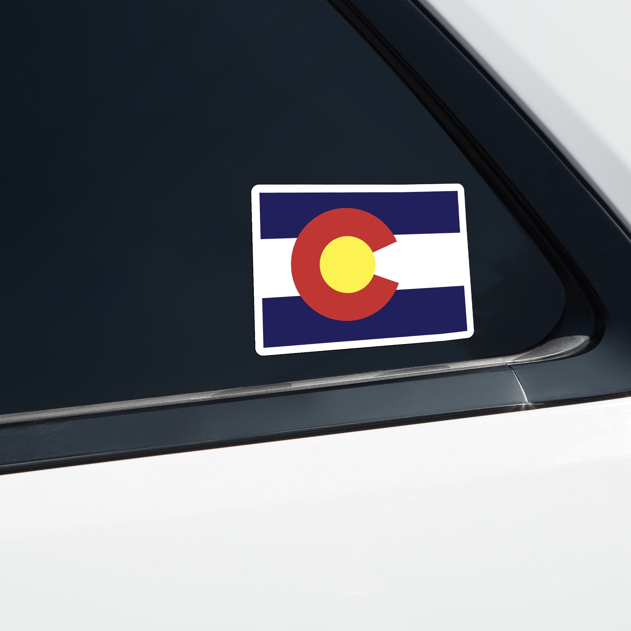 (2 pack) Auto Drive Colorado State Vinyl Auto Decal, Multicolor, 5.875” x 4.25”