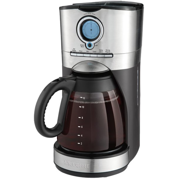 Mr. Coffee 12 Cup Programmable Black & Stainless Steel Coffee Maker