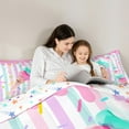 thumbnail image 5 of Castle Fairy Ice Cream Popsicle Full Size Comforter Sets,Kawaii Stripes Bedding Sets, 5 of 8