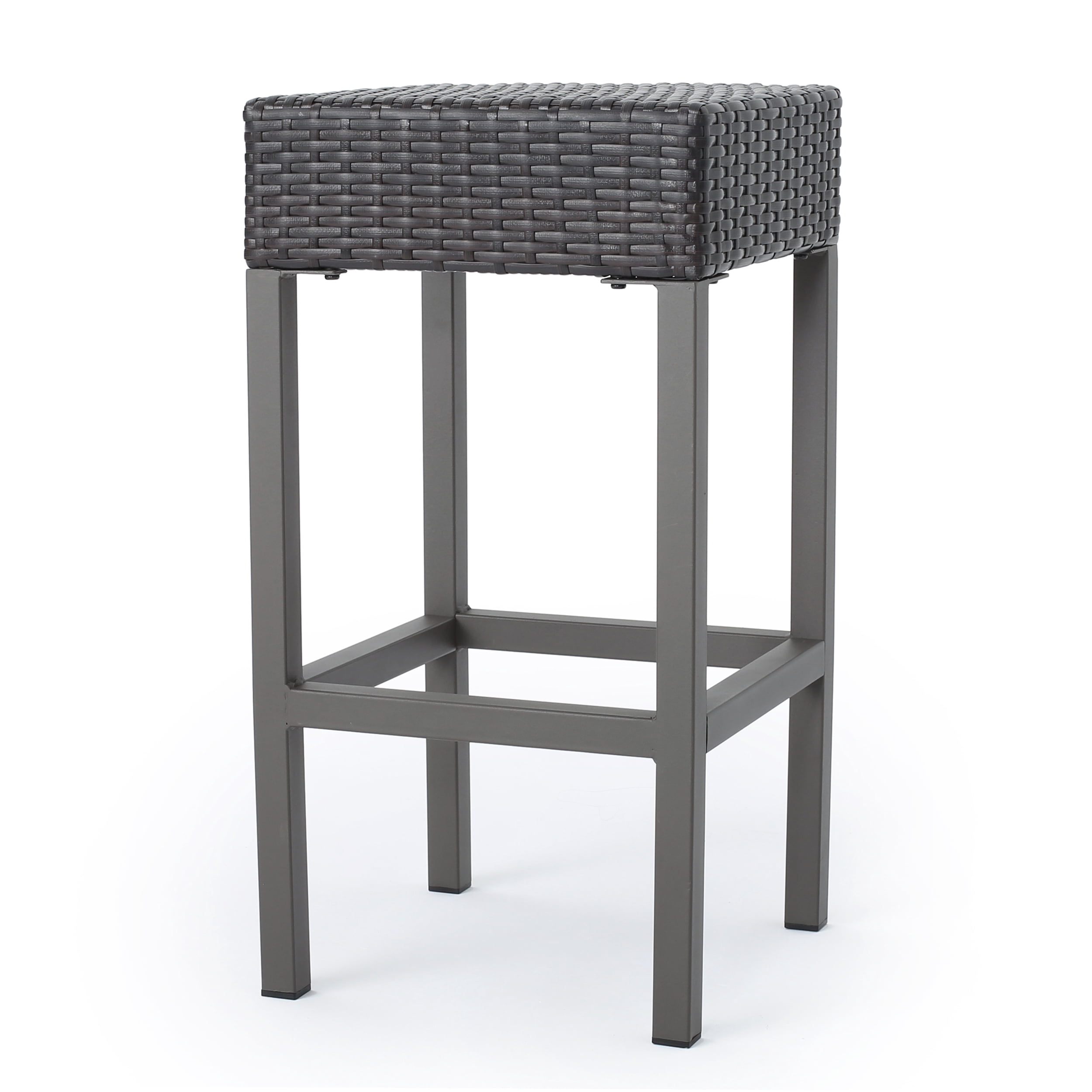 Colina Outdoor 3 Piece Wicker Bar Island Set, Multibrown
