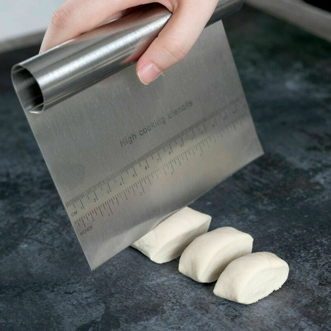 Dough Cake Stainless Steel Kitchen Pizza Flour Tool Cutter Gadget