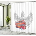 thumbnail image 5 of Ambesonne Cityscape Shower Curtain, Architecture, 69"Wx75"L, Grey White, 5 of 5