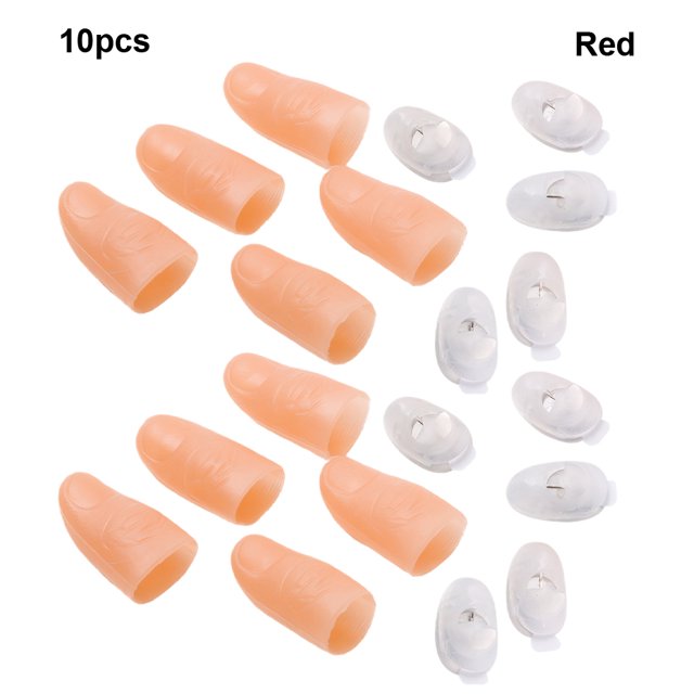 mmirethe 10pack/lot Children Toy With High Brightness And Colorful Lights Luminous Conjuring Finger Set red