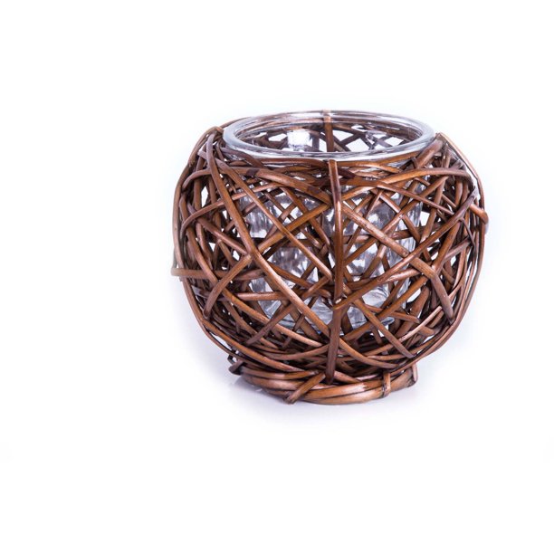 Better Homes and Gardens 6" Wicker Candle Holder