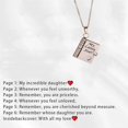 thumbnail image 2 of Incredible Daughter Jewelry Daughter Love Book Necklace Laser Engraved Necklace for Daughter Page Book Pendant Gift for Christmas, Birthday, 2 of 9
