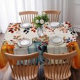 thumbnail image 3 of Orange Blue Pumpkins Table Cloth Waterproof Tablecloths, Thanksgiving Fall Leaves Farmhouse Tablecloth Dining Table Cover for Kitchen Party Tabletop Outdoor, Rectangle Tablecloth 60x102 Inch, 3 of 9