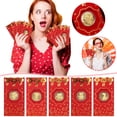 thumbnail image 1 of Fiudx Ofertas Relámpago Año Nuevo Auspicioso Moneda De oro Sobre Rojo Papel De oro Sobre Rojo Chino, 1 of 1
