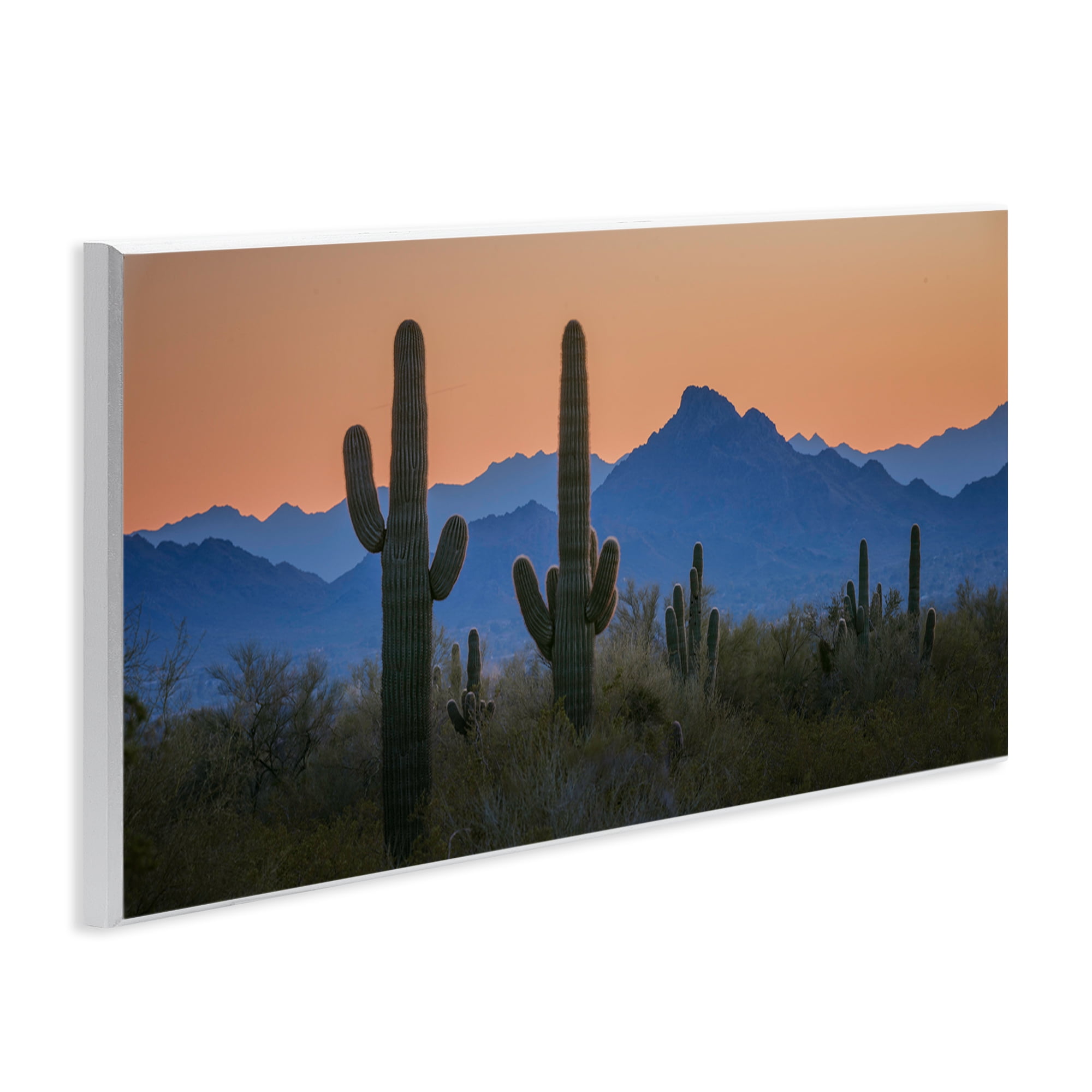 Stupell Industries Contrasting Desert Sunset Landscape & Nature Photography Unframed Art Print Wall Art, 17 x 7