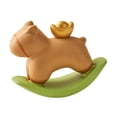 thumbnail image 3 of Figura de caballo mecedor, adorno de escritorio, estatua decorativa coleccionable y creativa. Marrón, 3 of 9