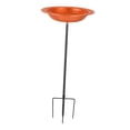 thumbnail image 4 of Decoración del tazón de baño de pájaros con estaca de metal para el desgaste de hierro resistente a los pájaros de servicio pesado para el banquillo, 4 of 8