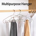 thumbnail image 5 of Wave Pattern Stackable Hanger Space Saving, Sturdy Plastic Non Slip Clothes Hangers, Magic Multi-Port Support Hangers for Clothes, Suits, Coats, Shirts, Pants, Belts, Jeans (Pink,10 Pack), 5 of 8
