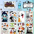 thumbnail image 1 of Decoraciones de Halloween, Adhesivos para Ventanas de Halloween, 9 Hojas, 98 Piezas, Pegatinas para Ventanas para decoración de Fiestas de Halloween, Esqueleto Lindo, murciélagos pequeños, a, 1 of 4