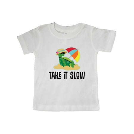 

Inktastic Turtle Take it Slow Gift Baby Boy or Baby Girl T-Shirt