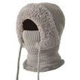 thumbnail image 1 of Ensemble Bonnet et Foulard Tricotés d'Hiver pour Femmes - Cache-Cou Doublé Thermique Réversible pour le Visage et le Cou, Accessoires d'Extérieur par Temps Froid, 1 of 6