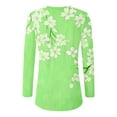 thumbnail image 4 of ZHYou Womens Tops Long Sleeve Fashion Floral Printed Multi Color And Size Casual V-Neck Loose T-shirt, 4 of 6