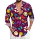 thumbnail image 2 of Playeras Básicas Algodon Para Hombre, Conjunto De Dos Piezas De Camiseta Y Pantalones Cortos De Manga Corta Con Estampado Completo Y Pantalón Corto., 2 of 5
