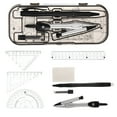 thumbnail image 4 of KAKOWELY Compact Compass Kit for Students with Plastic Ruler Triangle Protractor and Eraser Set Black Portable Lightweight Tools,6.57"X2.68"X1.06", 4 of 4