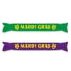 Club Pack of 24 Green and Purple "Mardi Gras" Inflatable Make Some Noise Party Sticks 22"