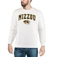 thumbnail image 3 of Men's Colosseum White Missouri Tigers Arch & Logo Crew Neck Sweatshirt, 3 of 4