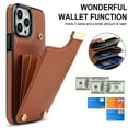 thumbnail image 2 of Jiahe Cover For iPhone XR, Wallet Case with Card Slot Holder,Slim Hybrid Shockproof Premium Leather AntiScratch Lightweight Case Cover, brown, 2 of 7