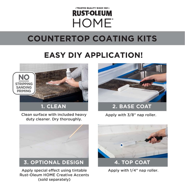 Rust-Oleum Home Countertop Satin Coating Kit, Black photo 8