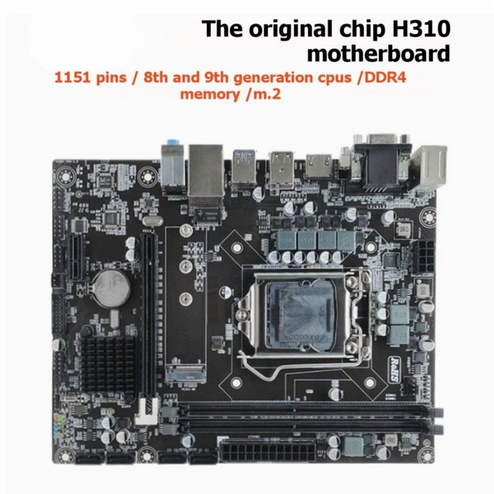 Compact H310 LGA1151 DDR4 Micro ATX Motherboard for 8th/9th Gen CPU - Dual Channel