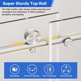 thumbnail image 4 of Shower Door 56"-60" W x 74" H Single Sliding Frameless Shower Door 8mm Thickened Tempered Glass Stainless Steel Hardware Brushed Nickel LYM-01,Glass Shower Door, 4 of 6
