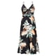 thumbnail image 5 of Vestido sin espalda con tirantes finos y estampado floral para mujer, vestido largo ajustado con tirantes divididos, vestido largo sin mangas con agujeros para verano, XL ER, 5 of 5