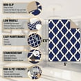 thumbnail image 3 of Ottomanson Trellis Area Rug 5' x 6'6" - Non Slip Low Pile Carpet, Navy, 3 of 8